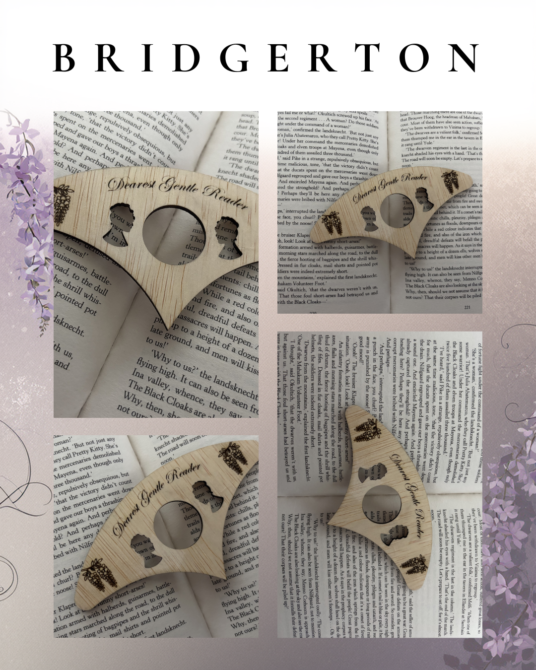 Bridgerton - Dearest Gentle Readers Book Buddy / Page holder Digital Download