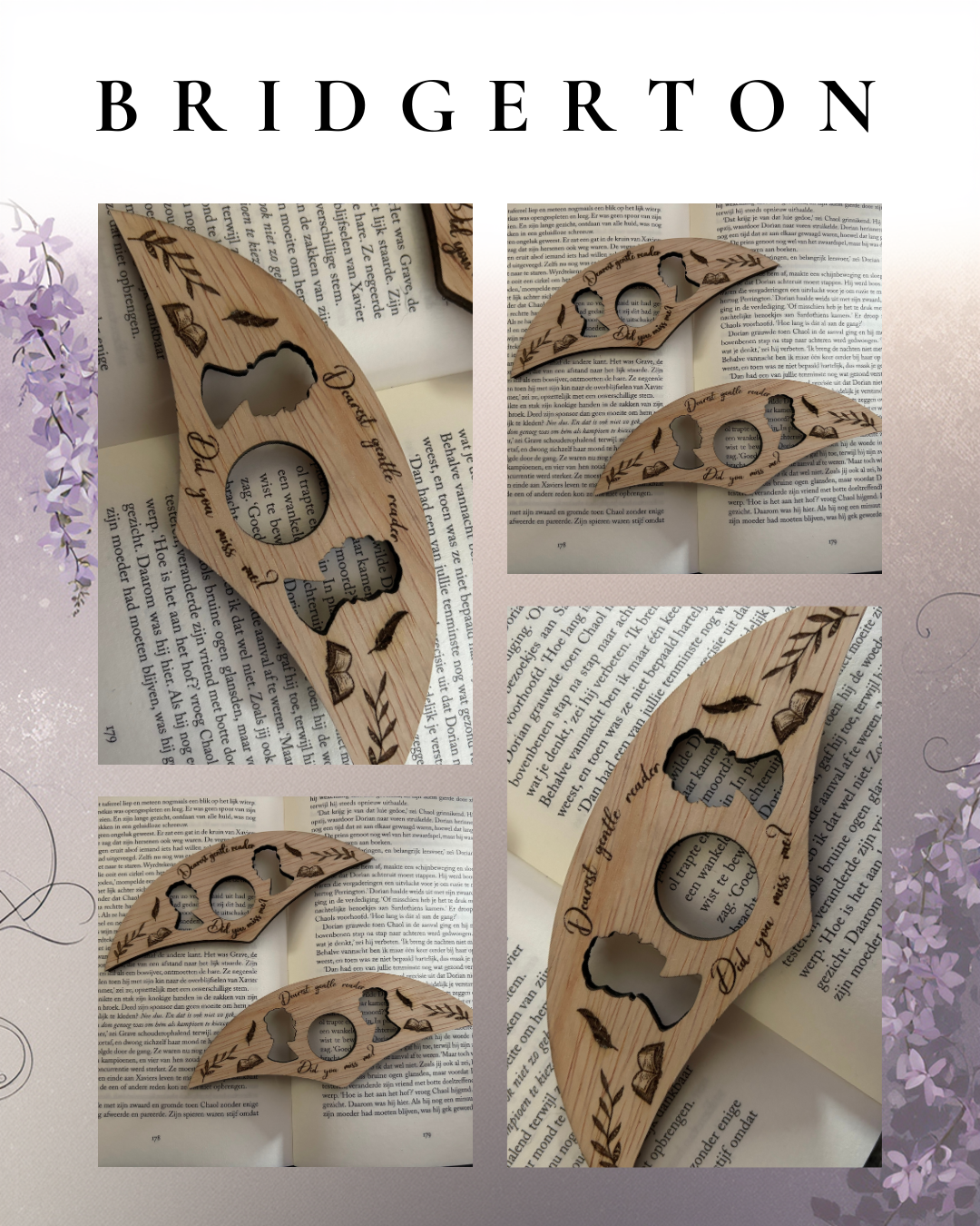 Bridgerton - Dearest Gentle Readers Book Buddy / Page holder Digital Download