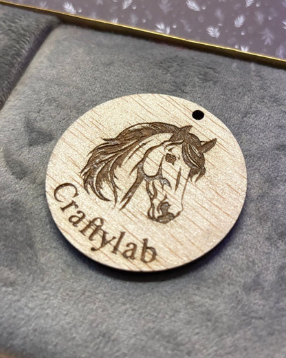 Gegraveerde sleutelhanger Paard