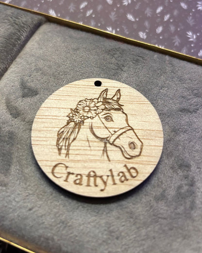 Gegraveerde sleutelhanger Paard
