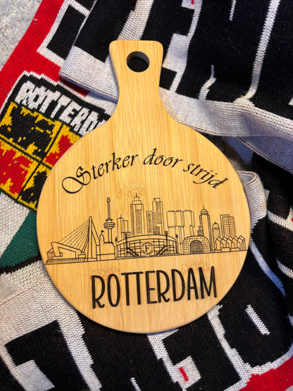 Rotterdam Skyline seveerplank- de kuip -bamboe - serveerplank