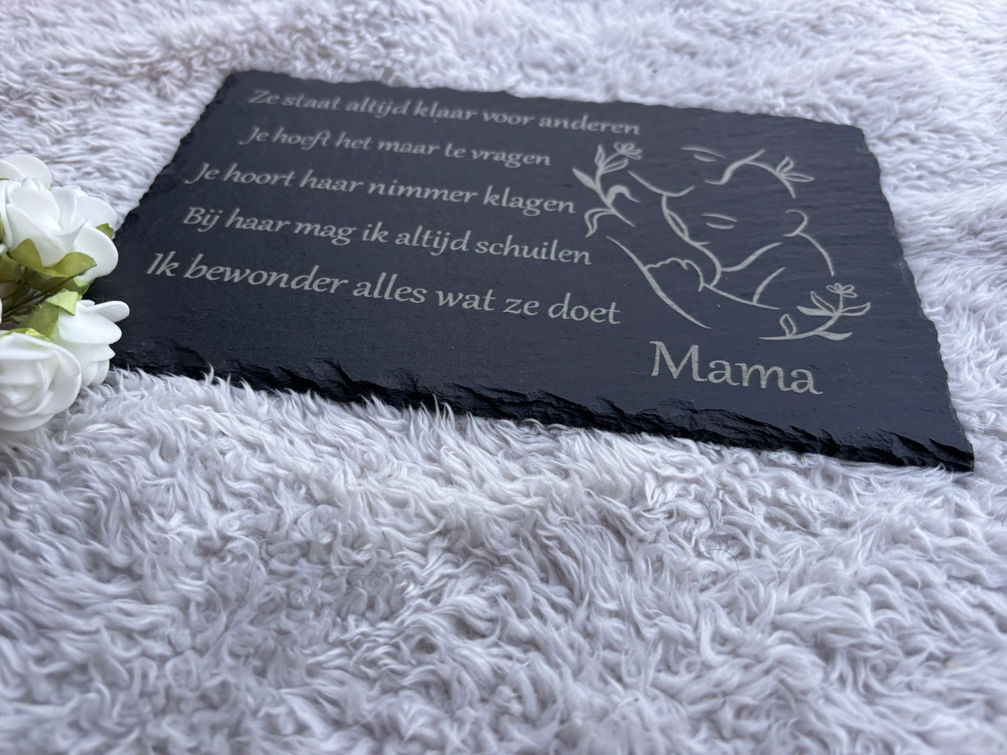 Mama - gegraveerde leisteen
